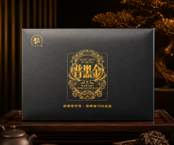 Trà nén Phổ Hắc Kim - Bộ Quà tặng thượng hạng sang trọng quý phái - Lạc Huy Food-2